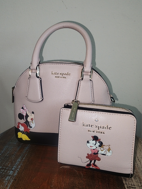 kate spade Handbags - Kate Spade Disney Blush Pink Minnie Mouse Mini Dome Satchel Wallet Lipstick Kiss